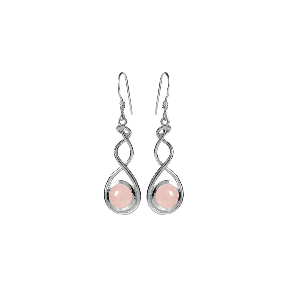Amy squiggle rose quartz earrings