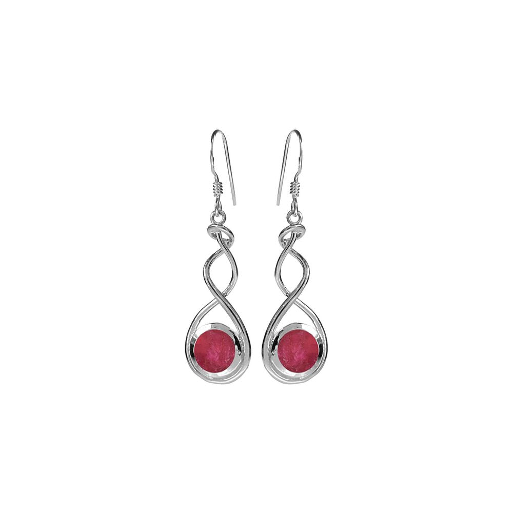 Amy squiggle ruby quartz earrings