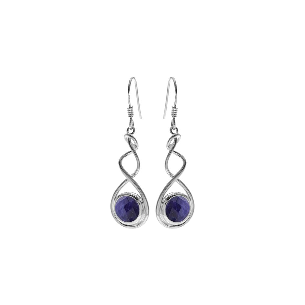 Amy squiggle sapphire quartz earrings