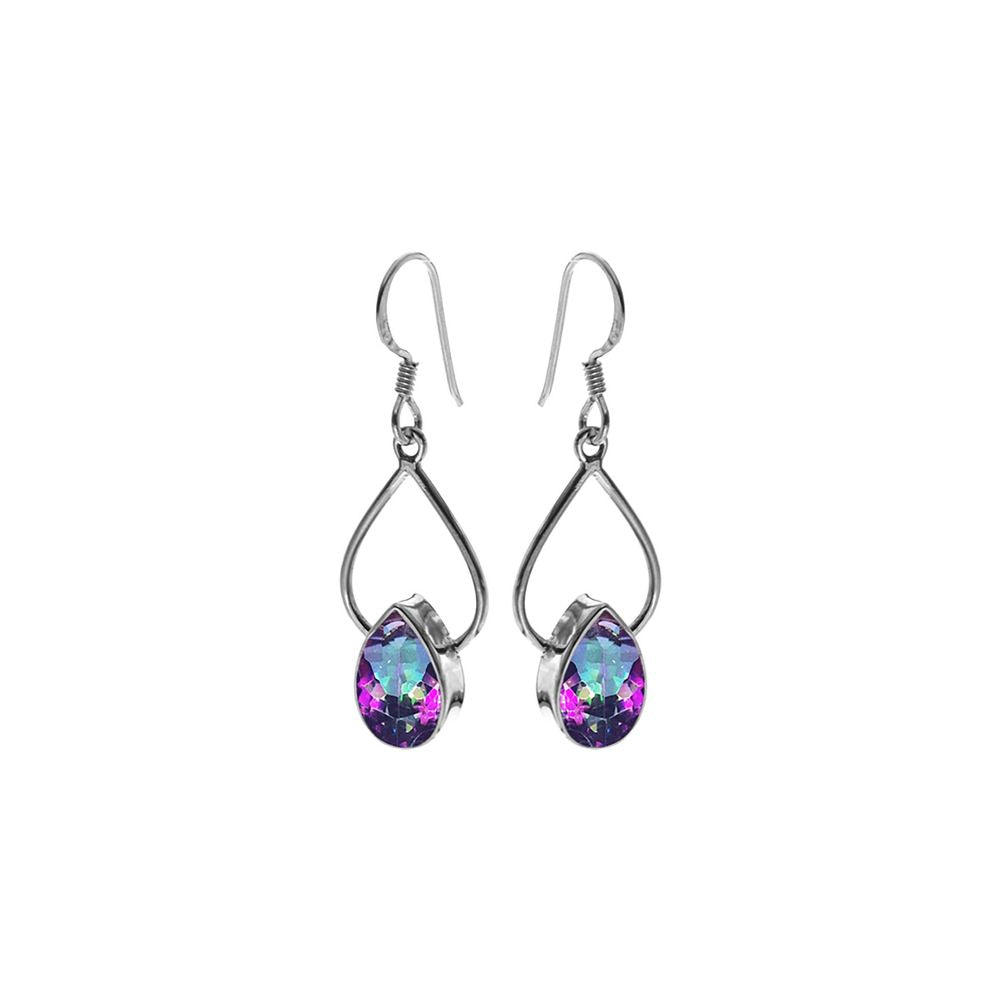 Ivy wire teardrop mystic topaz earrings
