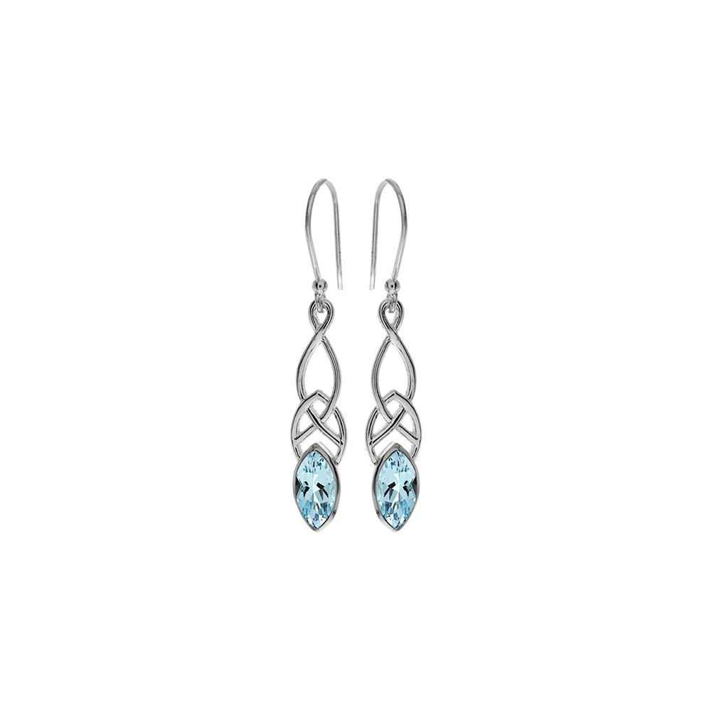 Betsy Celtic blue topaz earrings