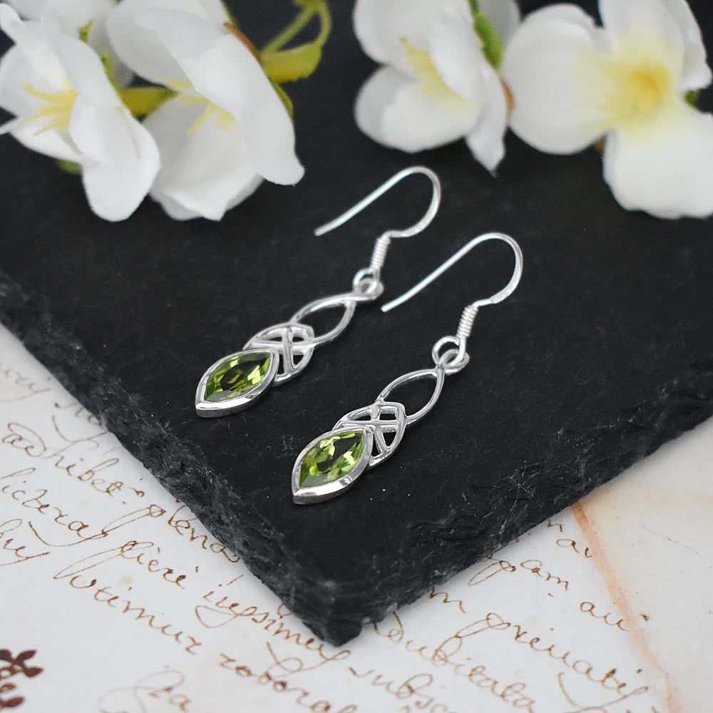 Betsy Celtic peridot earrings