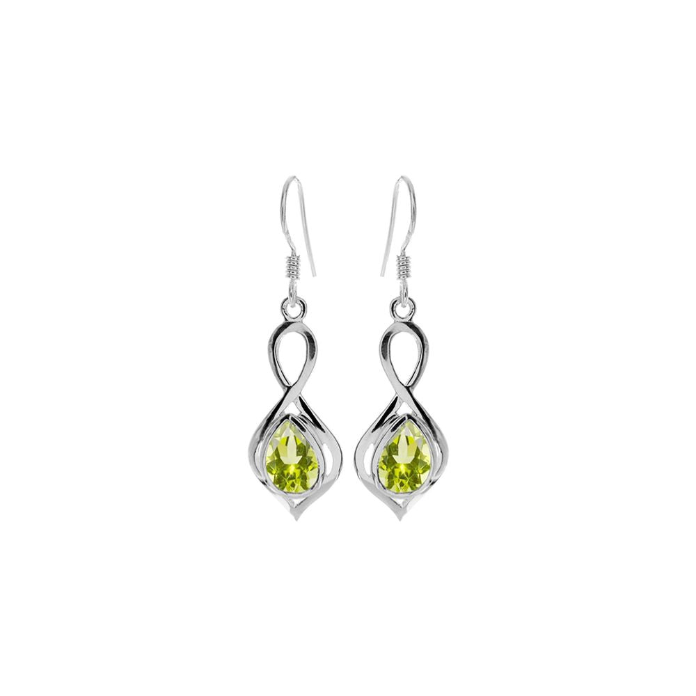 Lola loop & teardrop peridot earrings