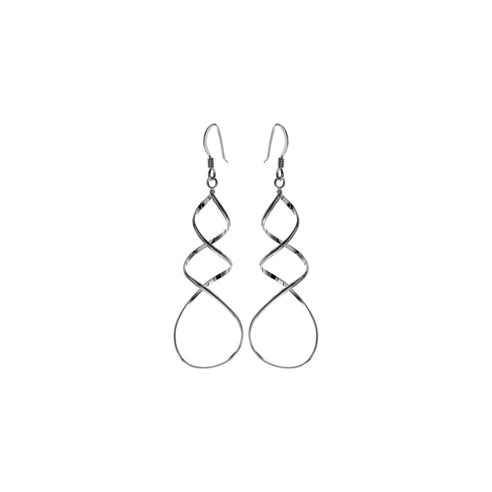 Phoebe double helix & loop earrings