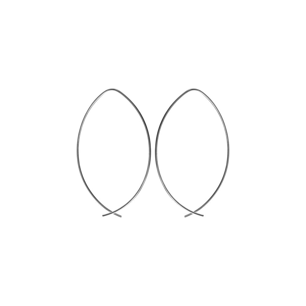Bria cross over ellipse earrings