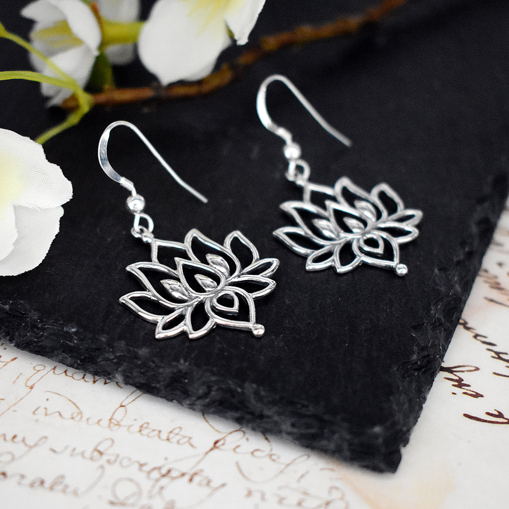 Catalina lotus flower earrings