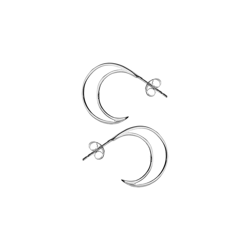 Ginelle open moon stud earrings