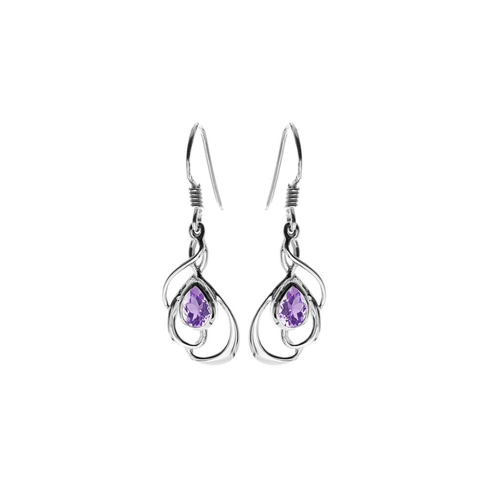 Betsy swirl amethyst earrings
