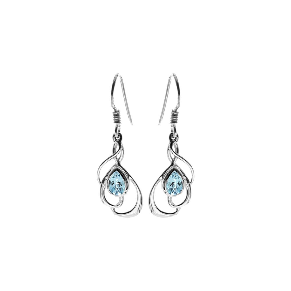 Betsy swirl blue topaz earrings