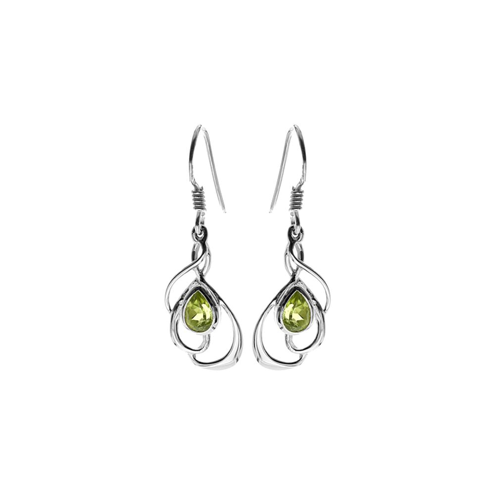 Betsy swirl peridot earrings