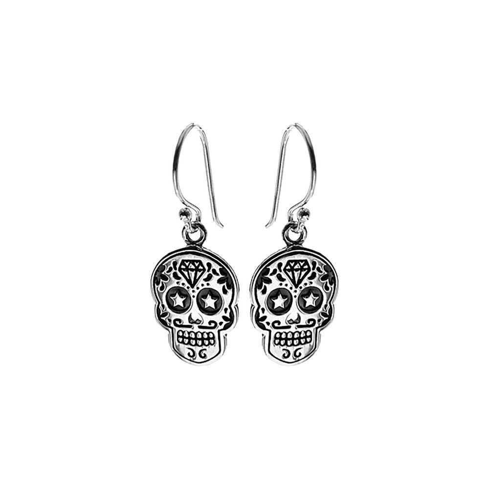 Zora day of the dead skull mask earrings