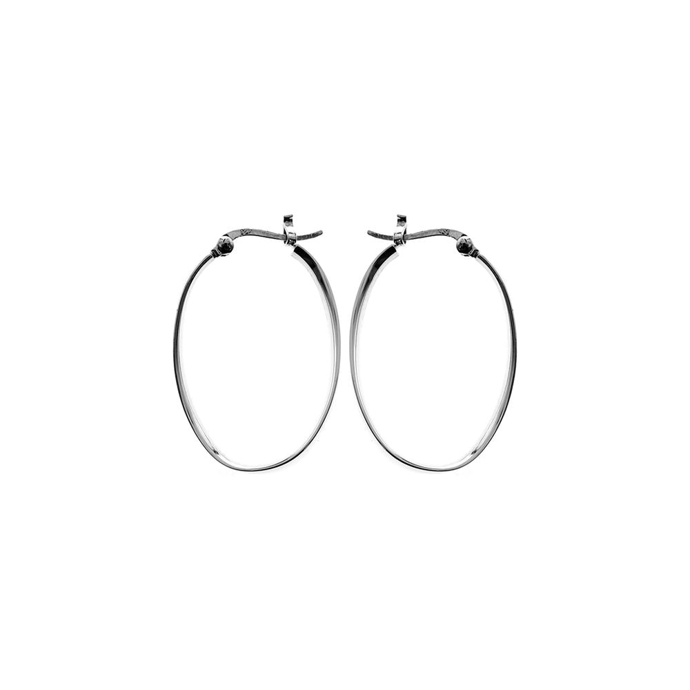 Phoebe curved oval creole earrings