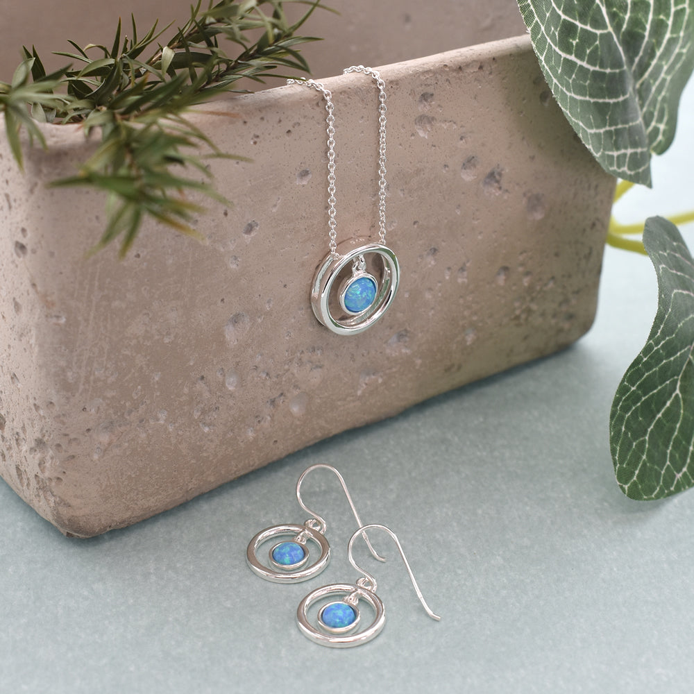 Angelica suspended blue opal