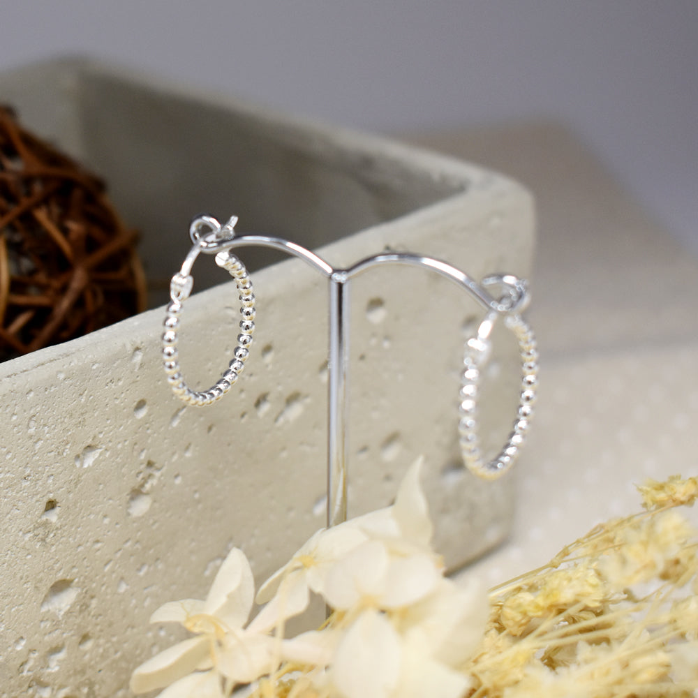 Lara ball creole earrings