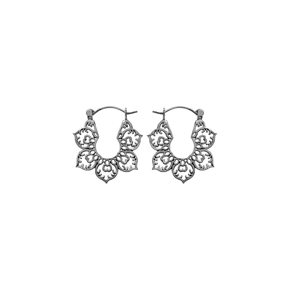 Catalina ethnic floral creole earrings