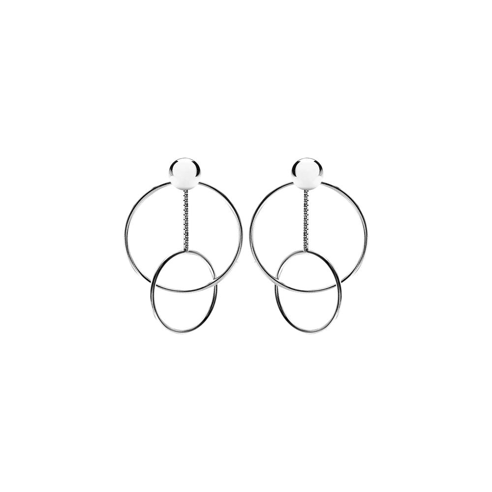 Iona interlinked double hoop earrings