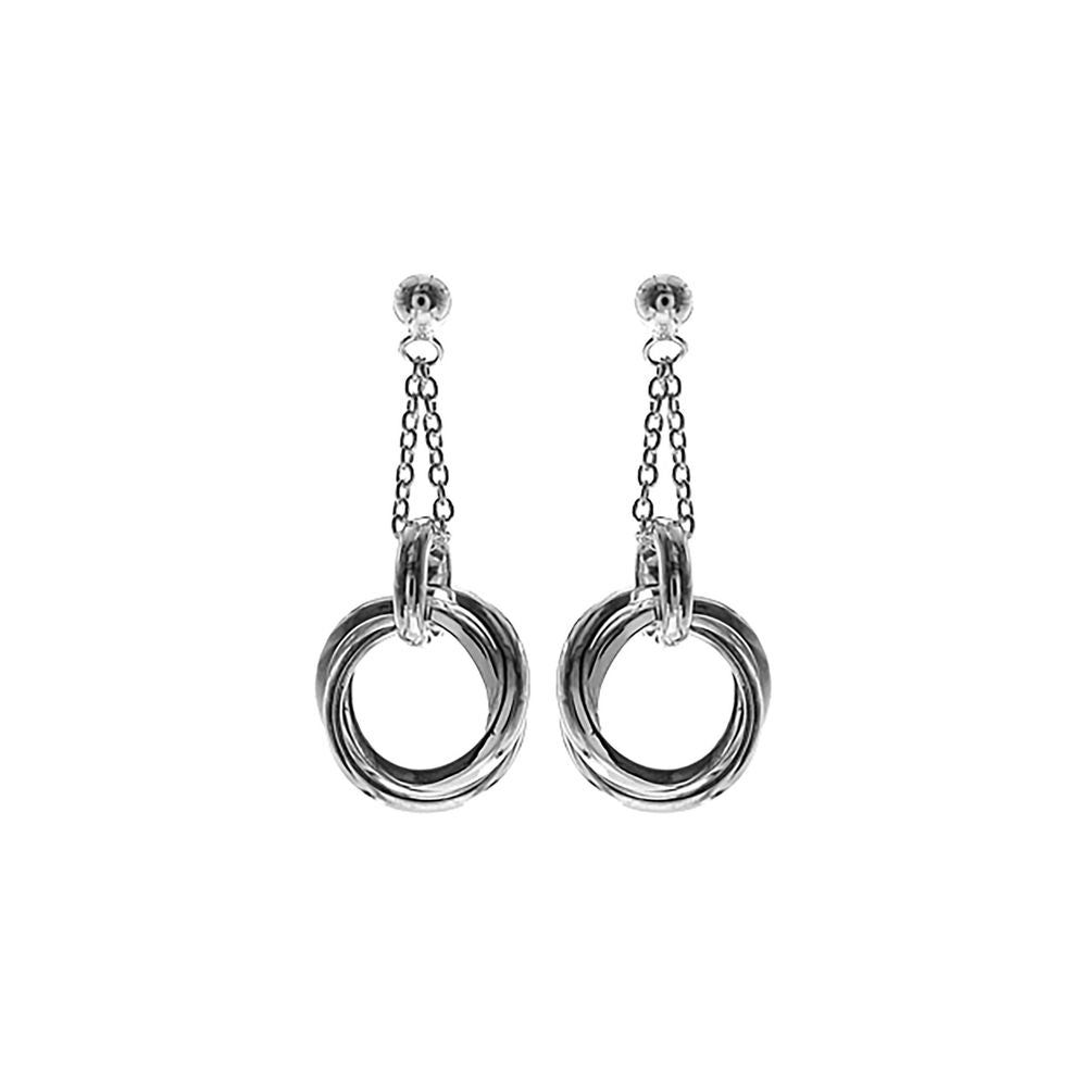 Joanna interlinked suspended rings earrings
