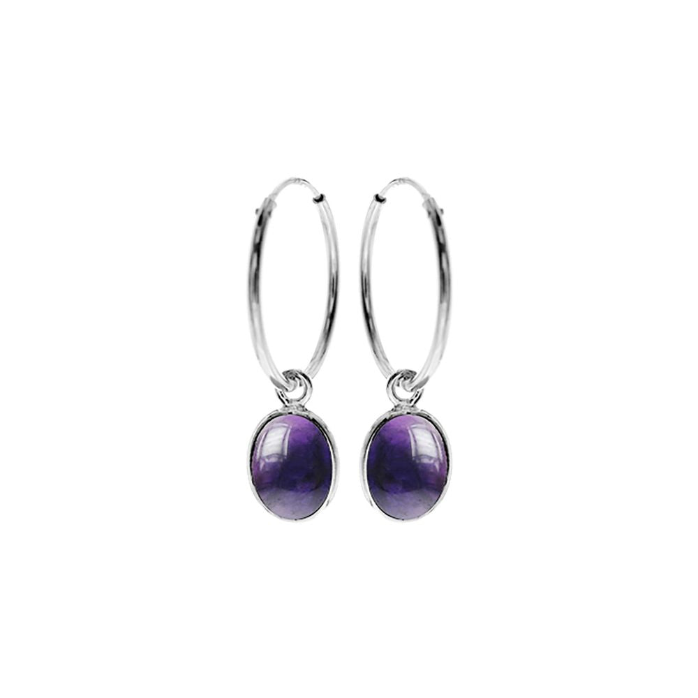 Bridget sleeper with oval amethyst