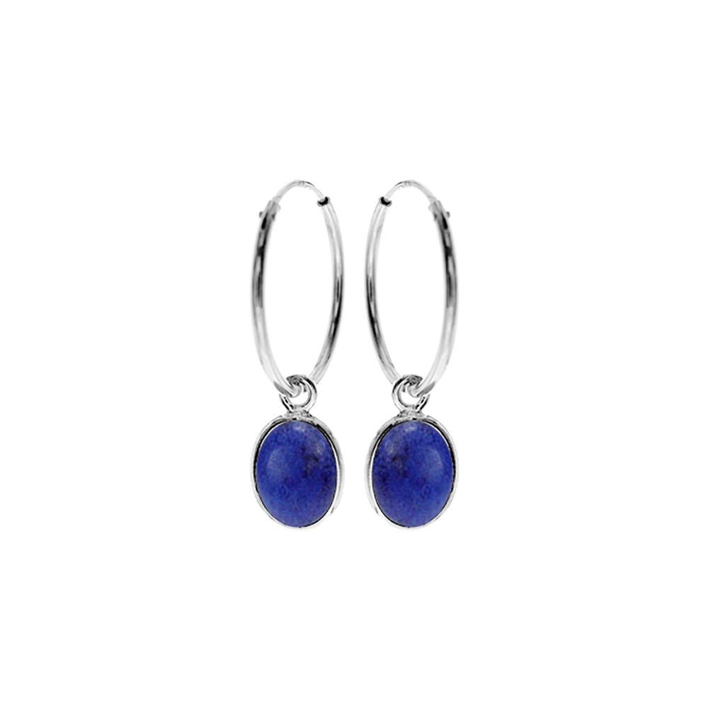Bridget sleeper with oval lapis lazuli