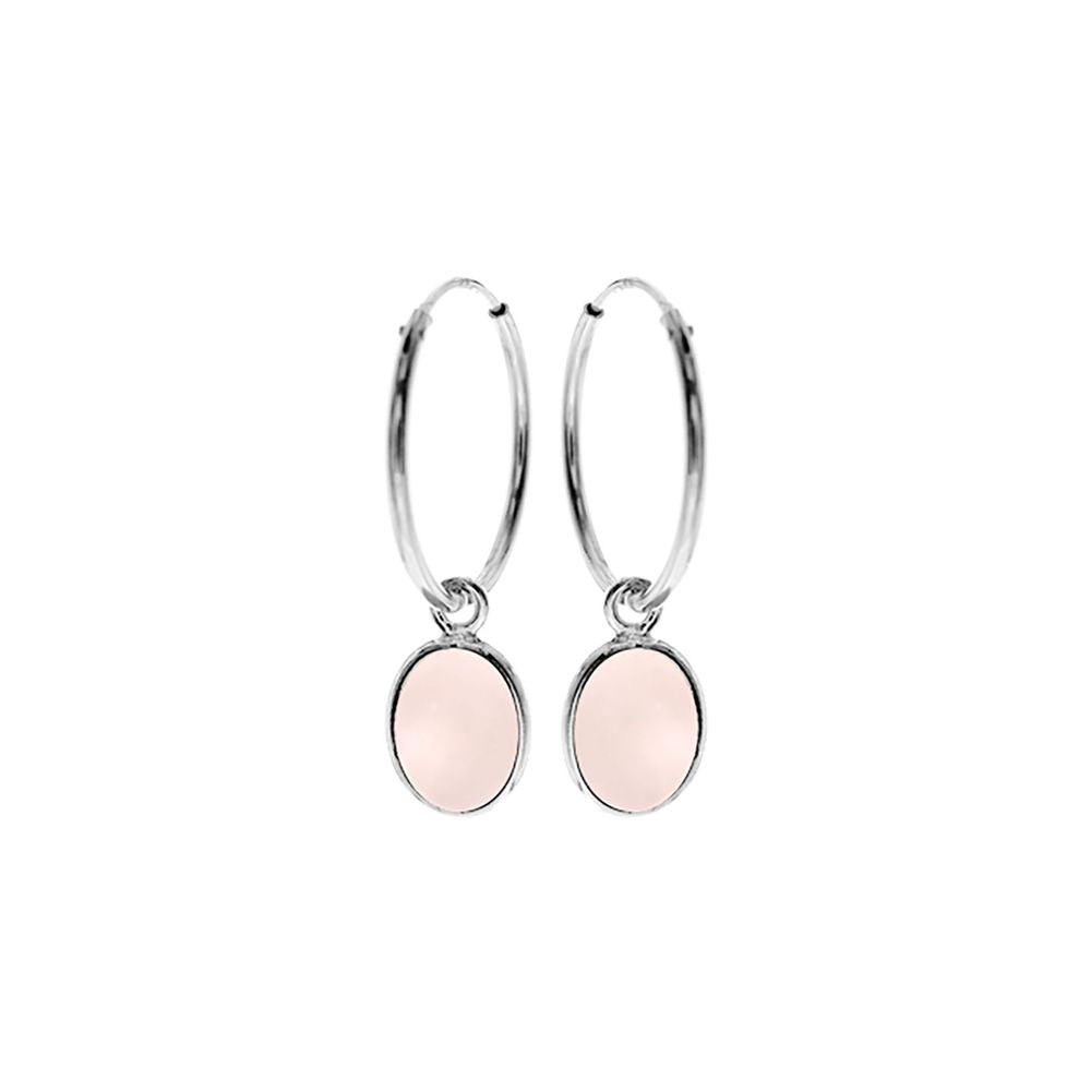 Bridget sleeper with oval rose quartz
