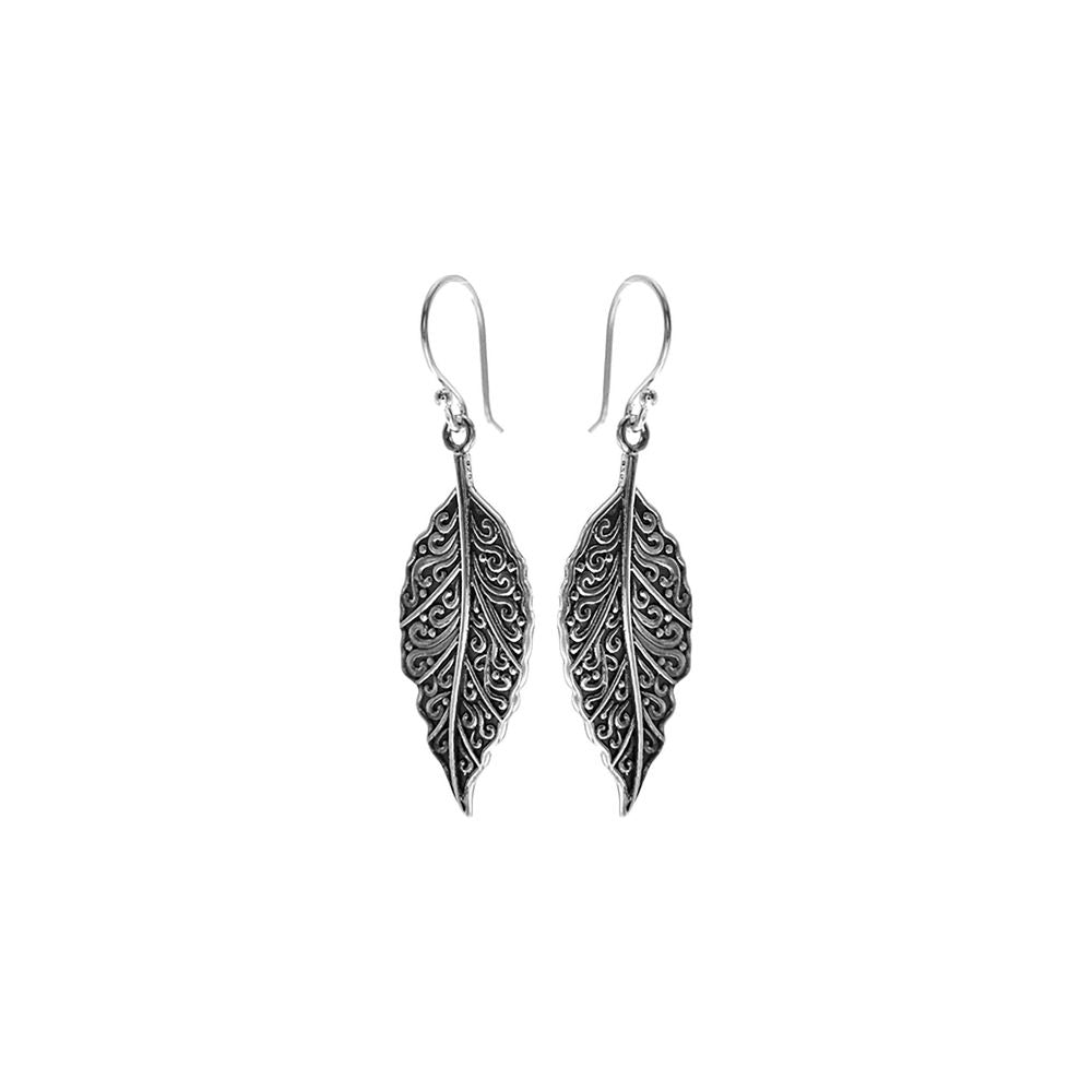 Liana ornate vintage leaf earrings