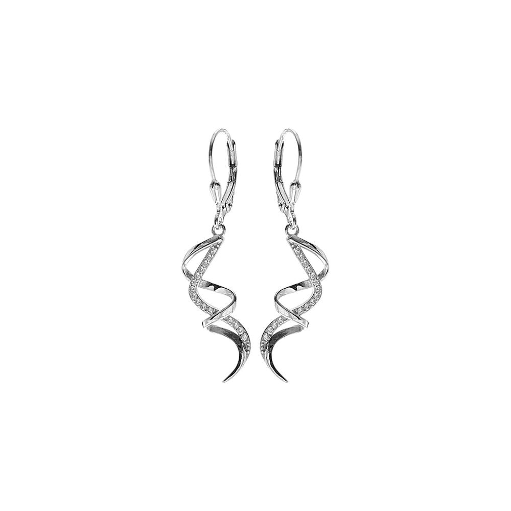 Carrie CZ entwined branches earrings