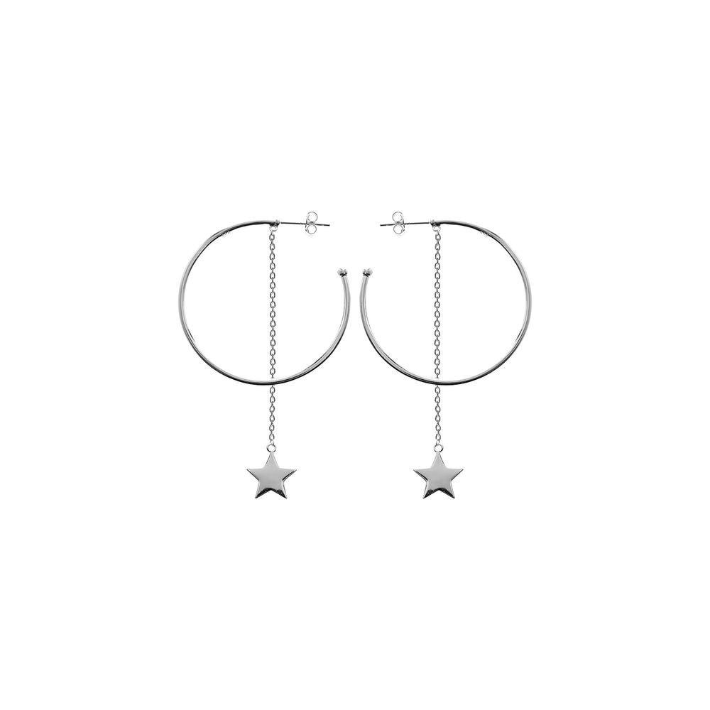 Faith chain & star hoops