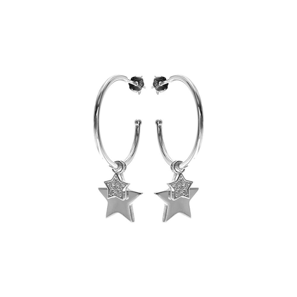 Natalie CZ double star hoops
