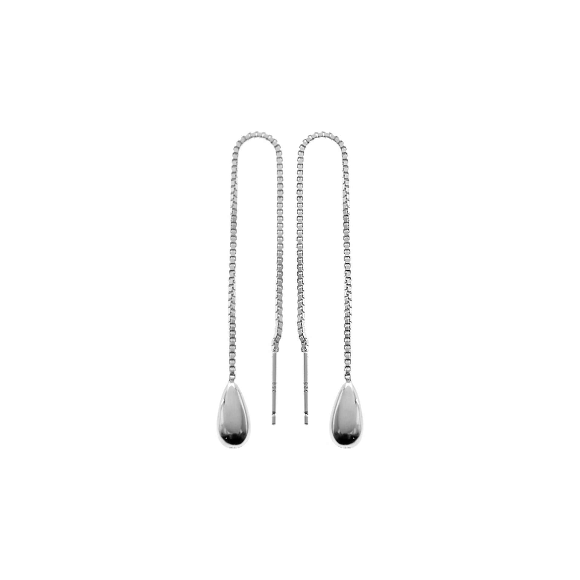 Bria 3D teardrop pull-through earrings