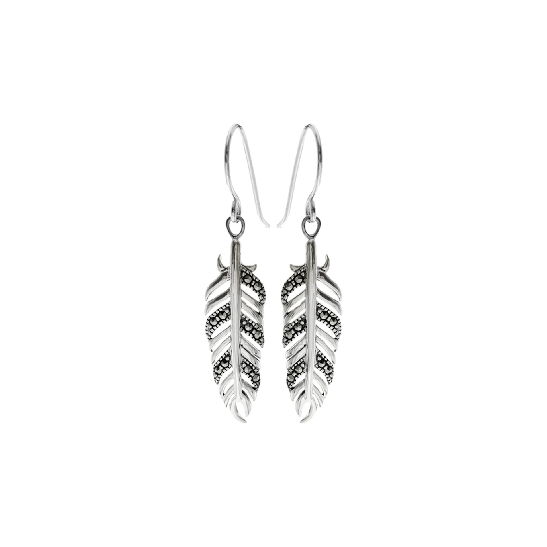 Lottie feather detail earrings