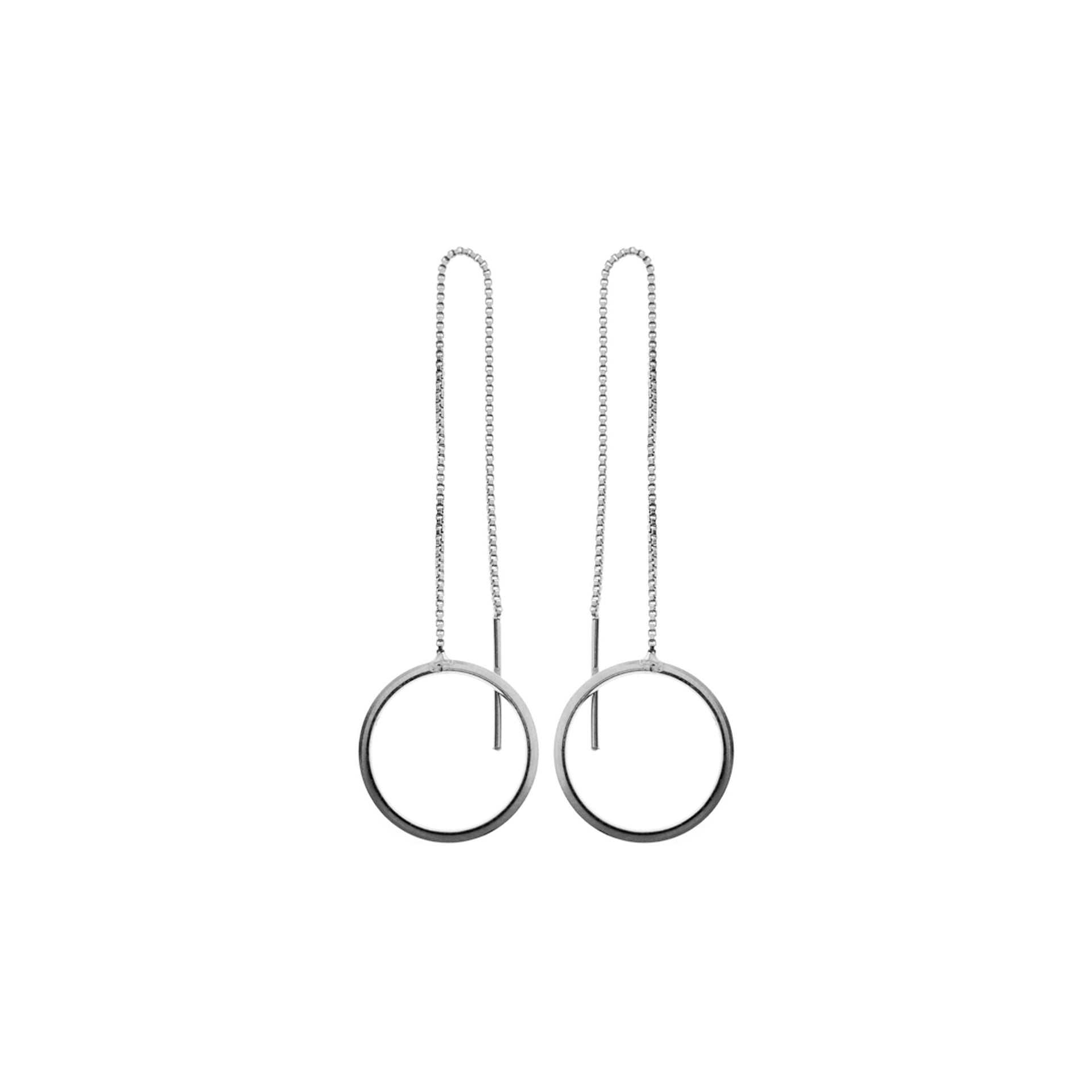 Bria pull through open circle earrings