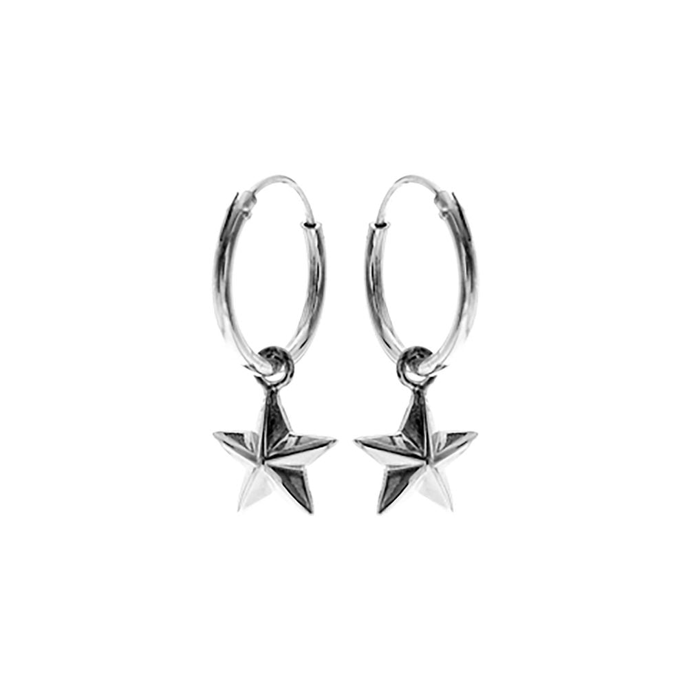 Ginelle 3D hanging star sleeper earrings