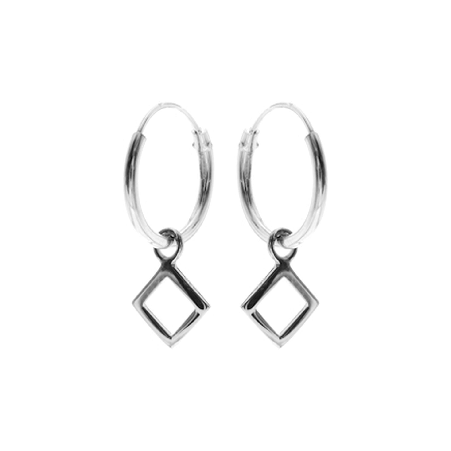 Bria small sleepers with open diamond charms