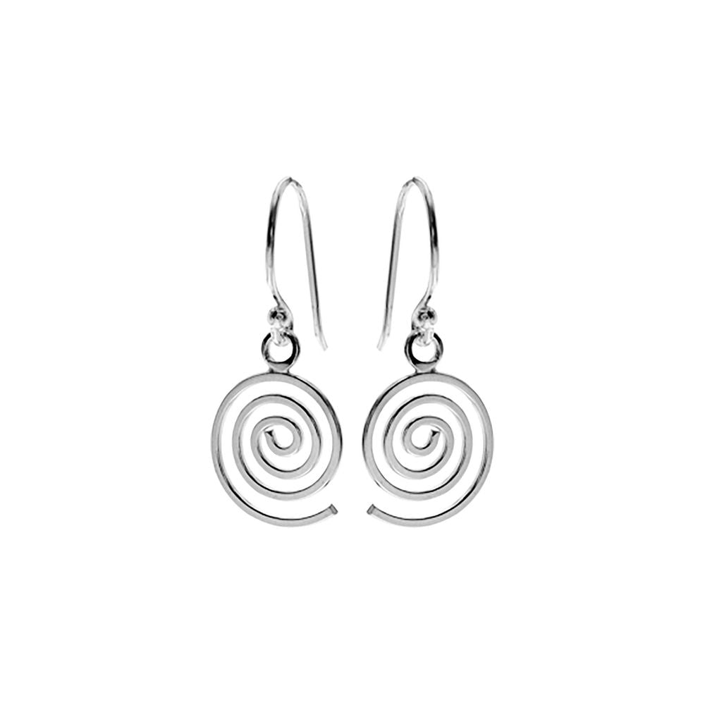 Bria small flat spiral earrings