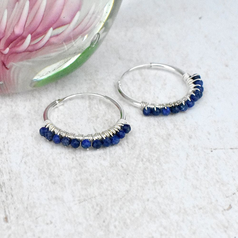 Avianna sleeper with lapis lazuli droplets