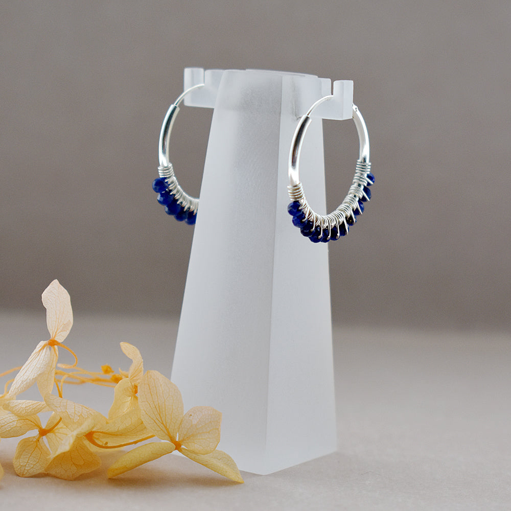 Avianna sleeper with lapis lazuli droplets