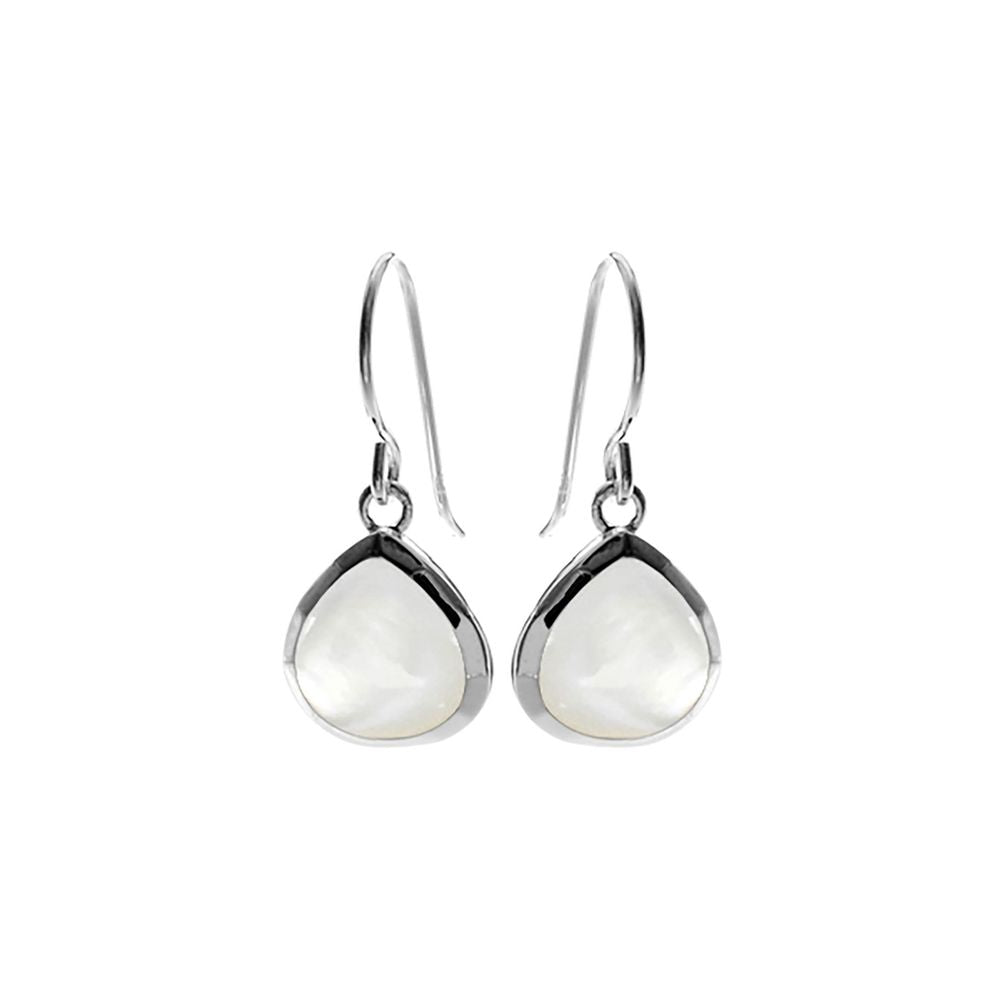 Bronwen mother of pearl wide teardrop earrings