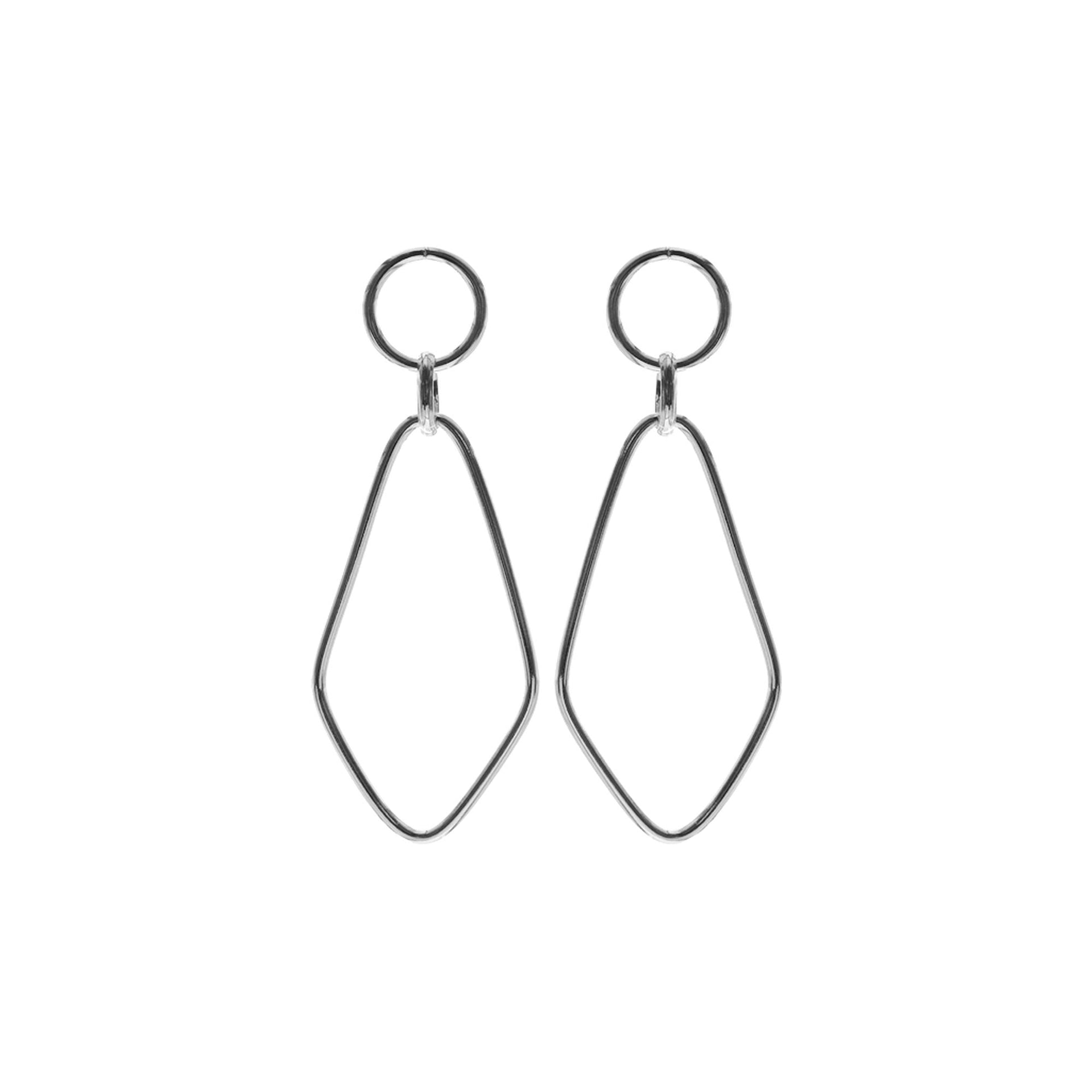 Bria kite shaped stud topped earrings