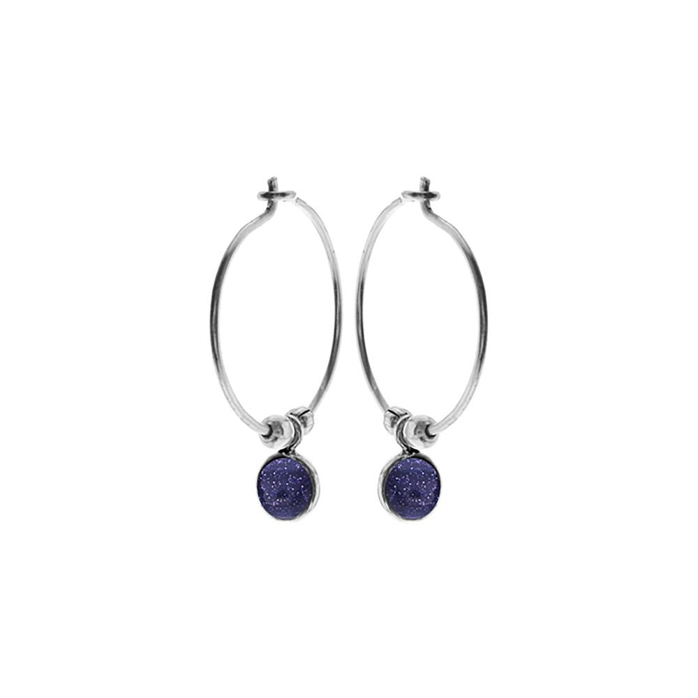 Ivy hoops with blue goldstone (small)