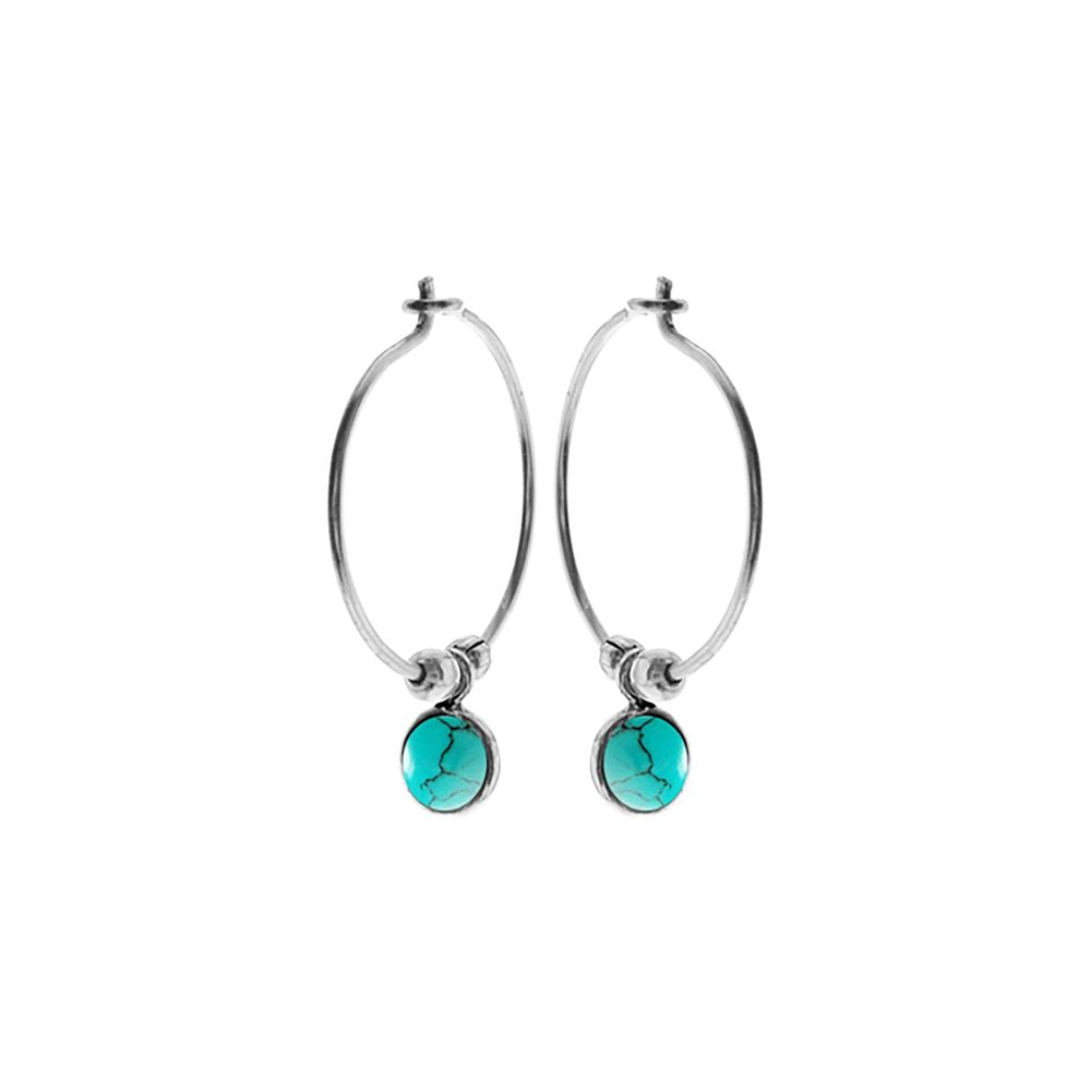 Ivy hoops with turquoise (small)