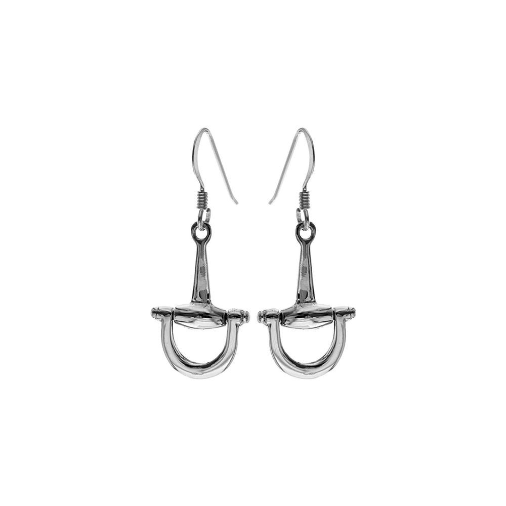 Cavelli half 'D' ring snaffle bit earrings