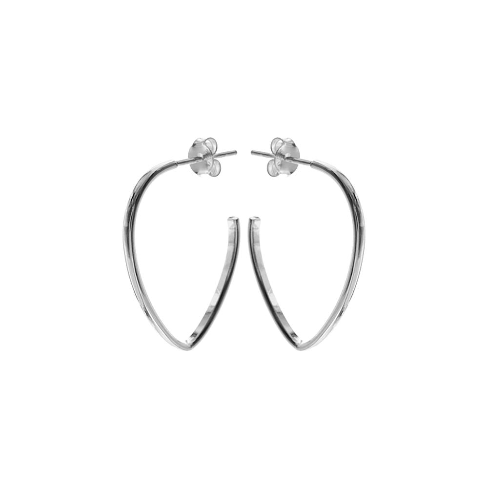 Bria teardrop stud topped hoops