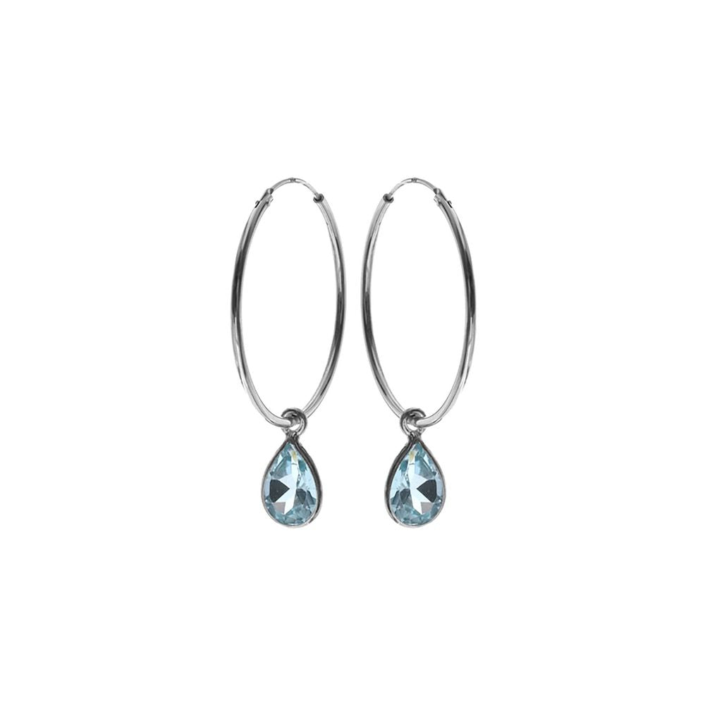 Bridget sleeper with teardrop blue topaz