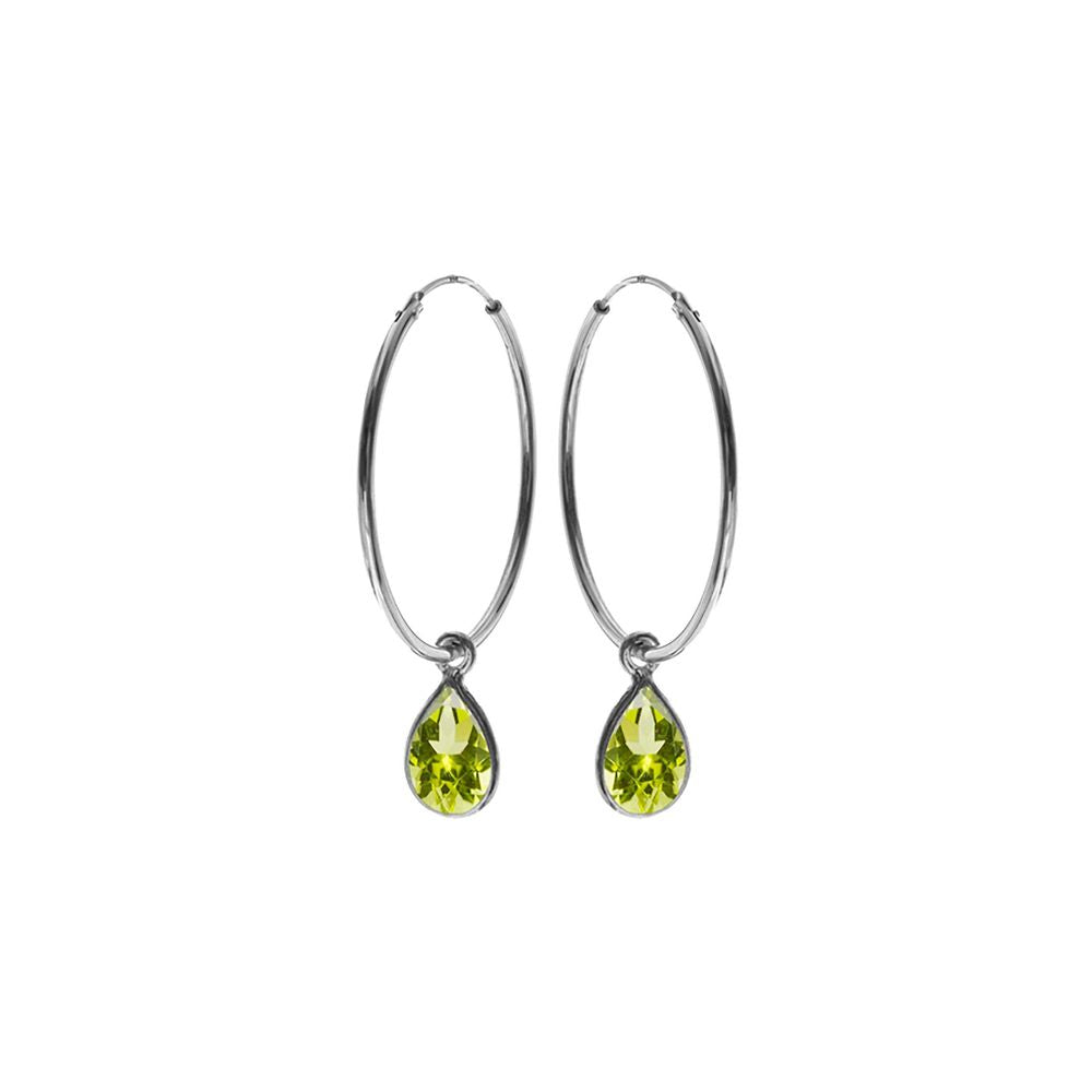 Bridget sleeper with teardrop faceted peridot