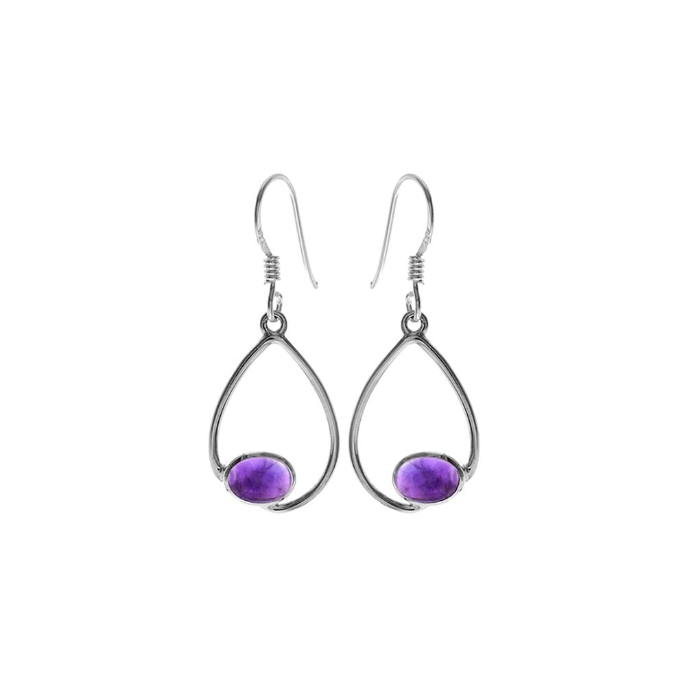 Amy teardrop offset amethyst