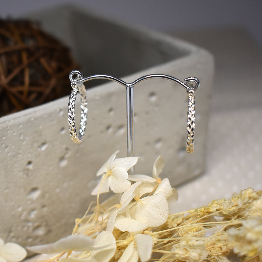 Joanna plaited creole earrings