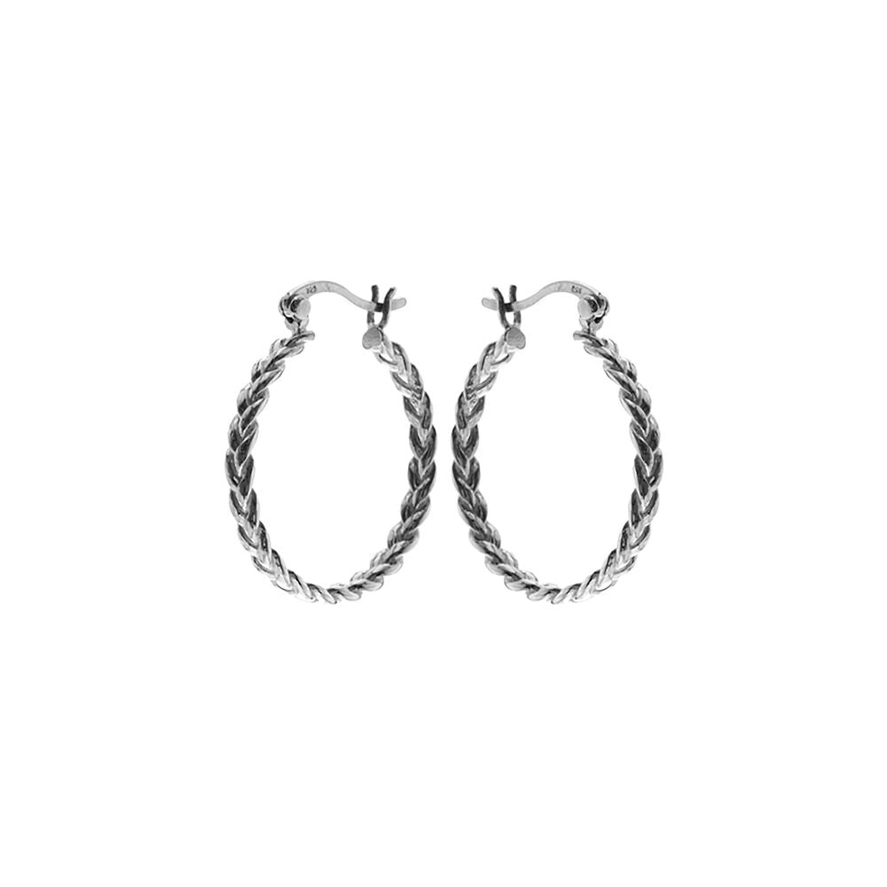 Joanna plaited creole earrings