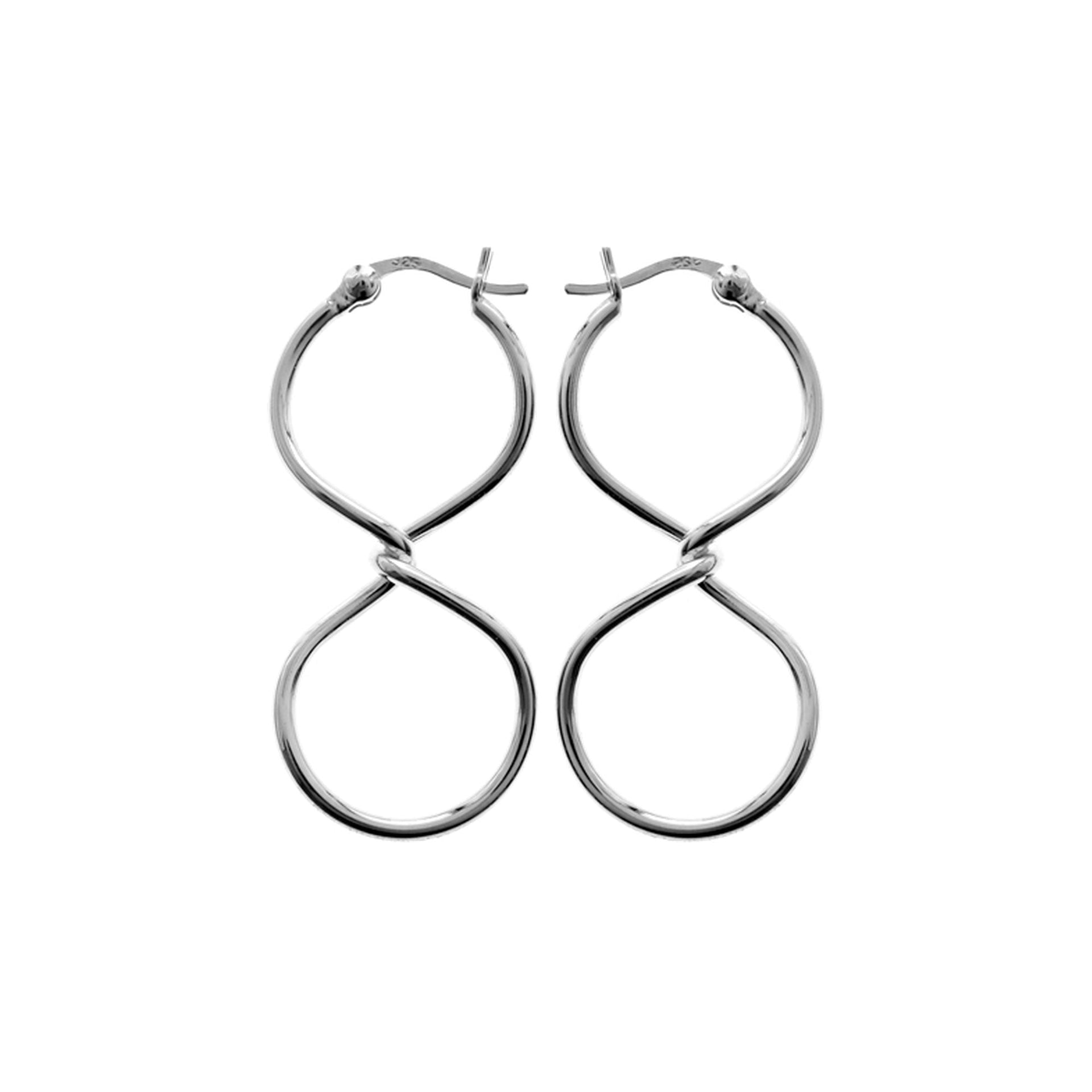 Paige infinity symbol hoop earrings