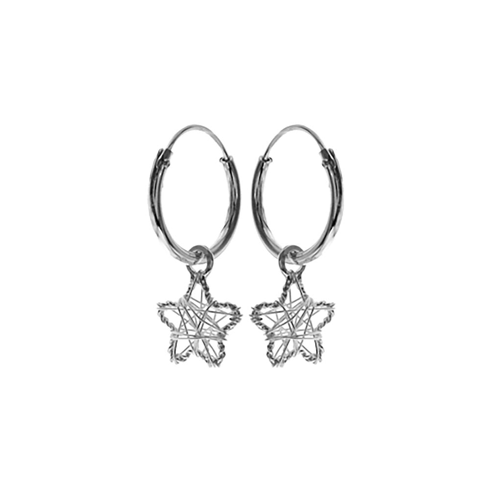 Ginelle sculpted wire star sleeper earrings