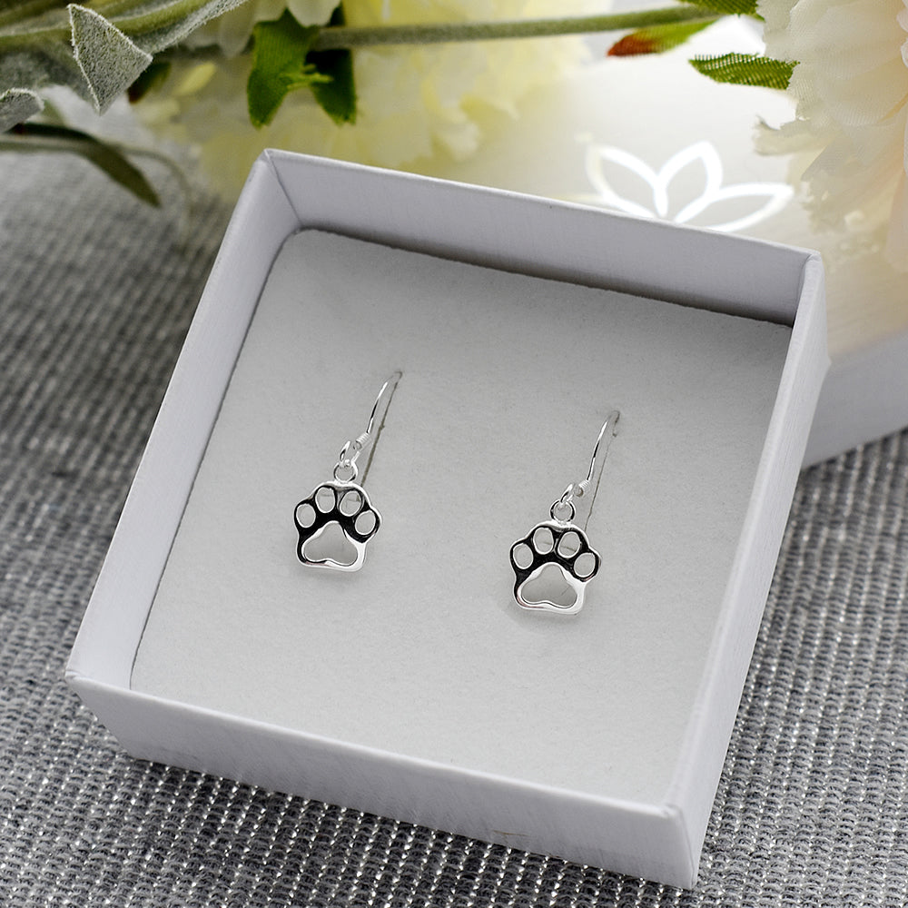 Matilda cut out paw print earrings